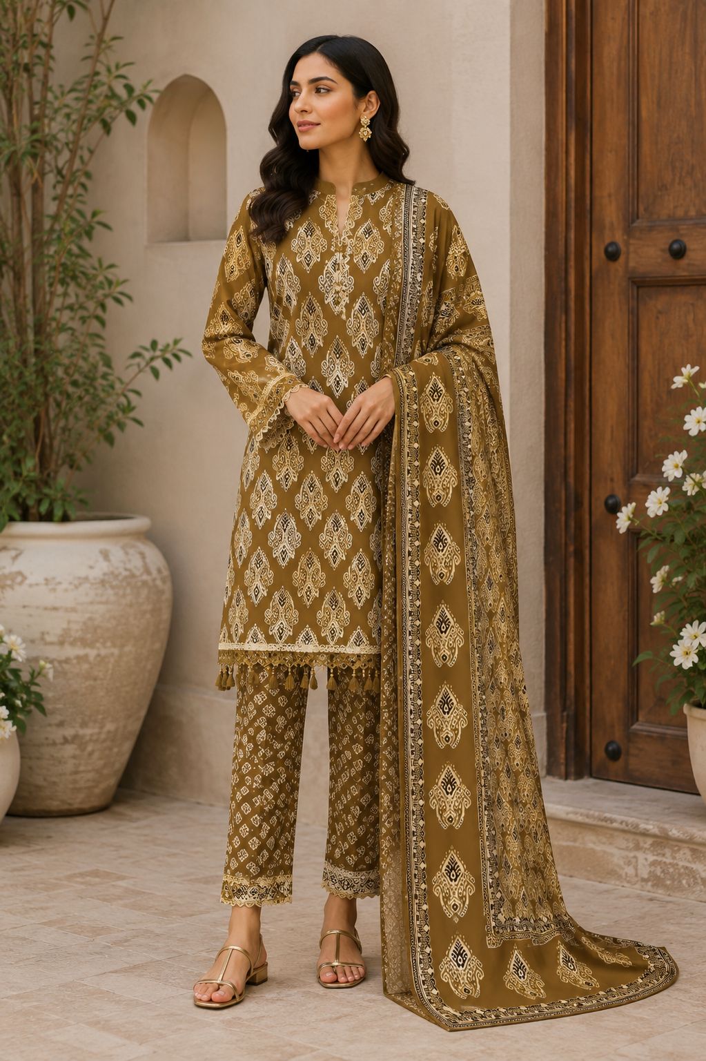 3Pc Slub_Lawn